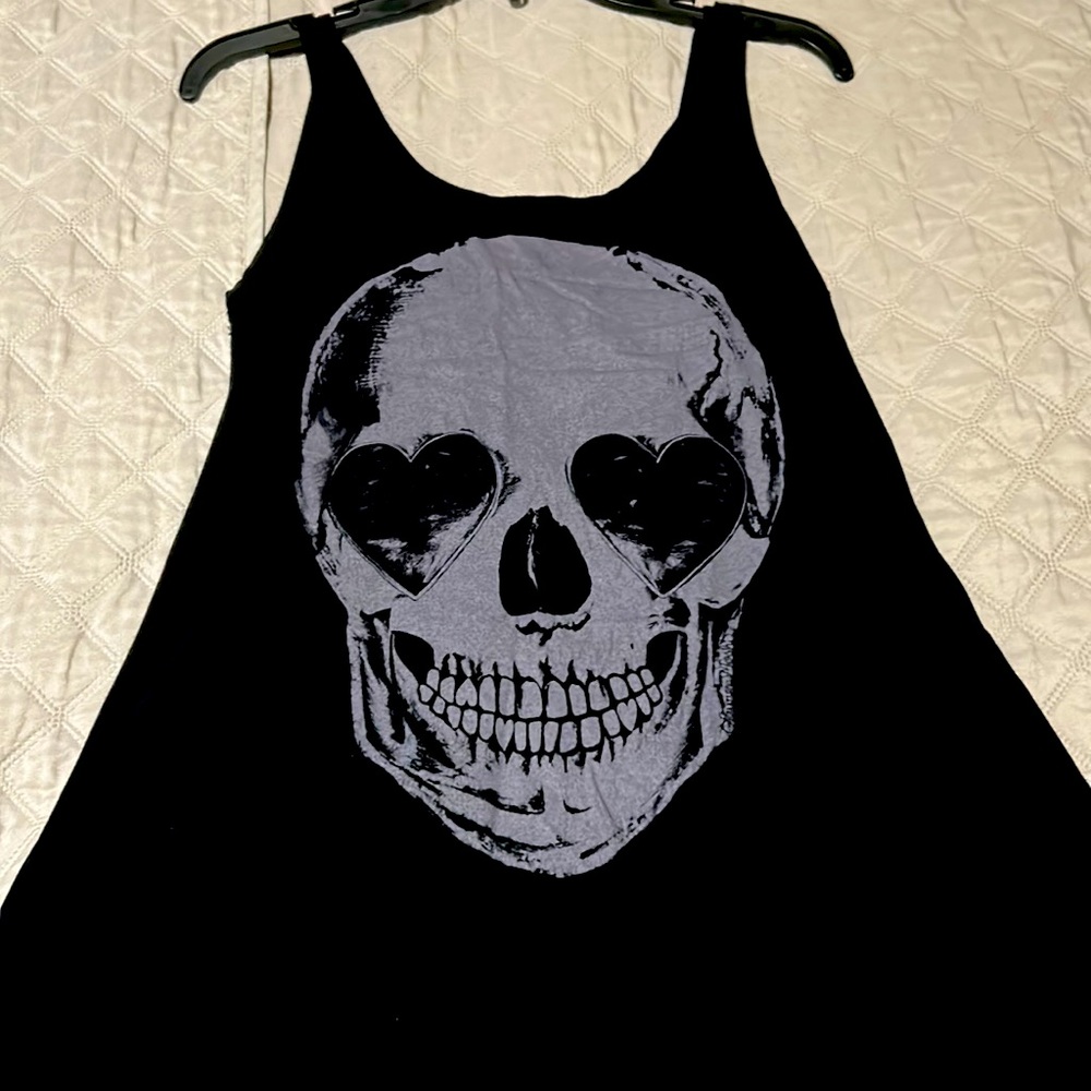 Skull tank top mini dress